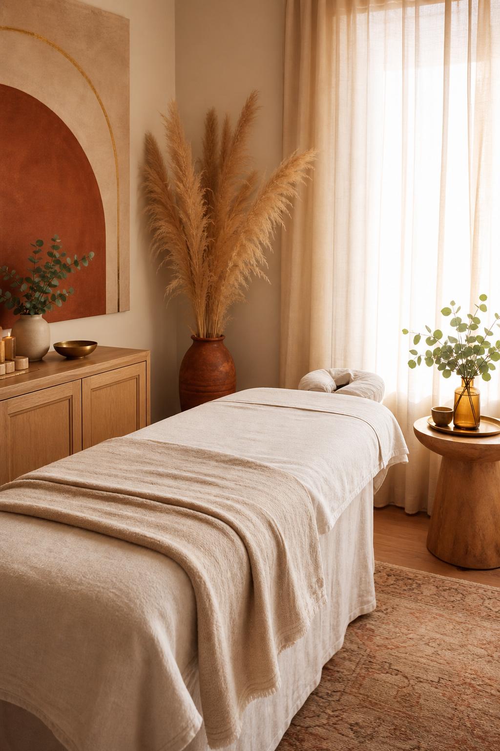 Helles, ruhiges Behandlungszimmer im Physio-Lymph-Zentrum